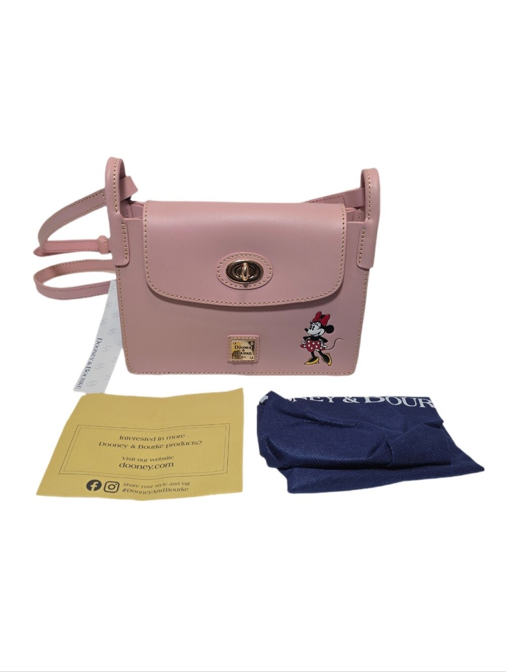 Disney Dooney & Bourke Minnie Pinky Crossbody Bag - NWT Registration  Dustbag - Picture 9 of 9